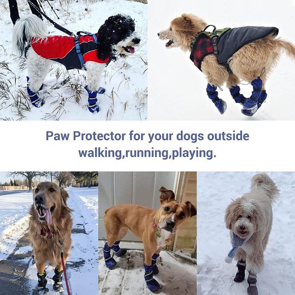 Long-Legged Dog Boots Outdoor Knee High Waterproof Anti-Slip Boots (Black, XS) - Picture 3 of 10